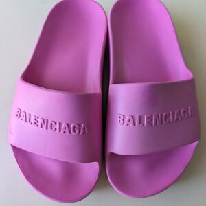 Balenciaga Pink Chunky Rubber Slides